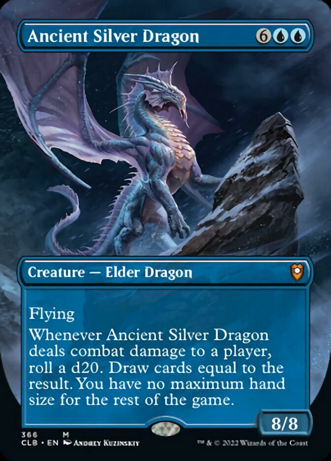 Ancient Silver Dragon (Borderless Alternate Art) [Commander Legends: Battle for Baldur's Gate] | Fandemonia Ltd
