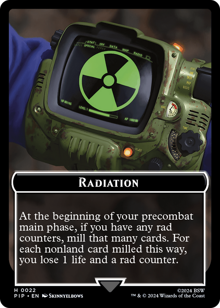 Radiation // Soldier (0004) Double-Sided Token [Fallout Tokens] | Fandemonia Ltd