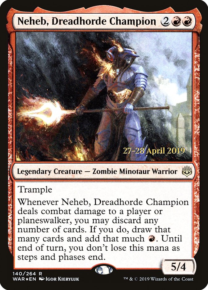 Neheb, Dreadhorde Champion  [War of the Spark Prerelease Promos] | Fandemonia Ltd