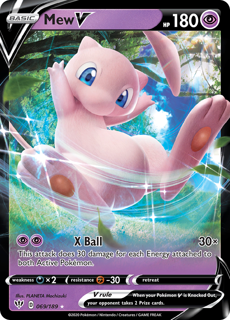 Mew V (069/189) (Jumbo Card) [Sword & Shield: Darkness Ablaze] | Fandemonia Ltd