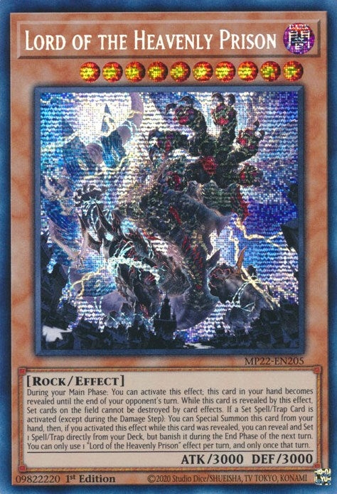 Lord of the Heavenly Prison [MP22-EN205] Prismatic Secret Rare | Fandemonia Ltd