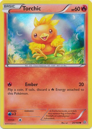 Torchic (25/160) (Sheen Holo) [XY: Primal Clash] | Fandemonia Ltd