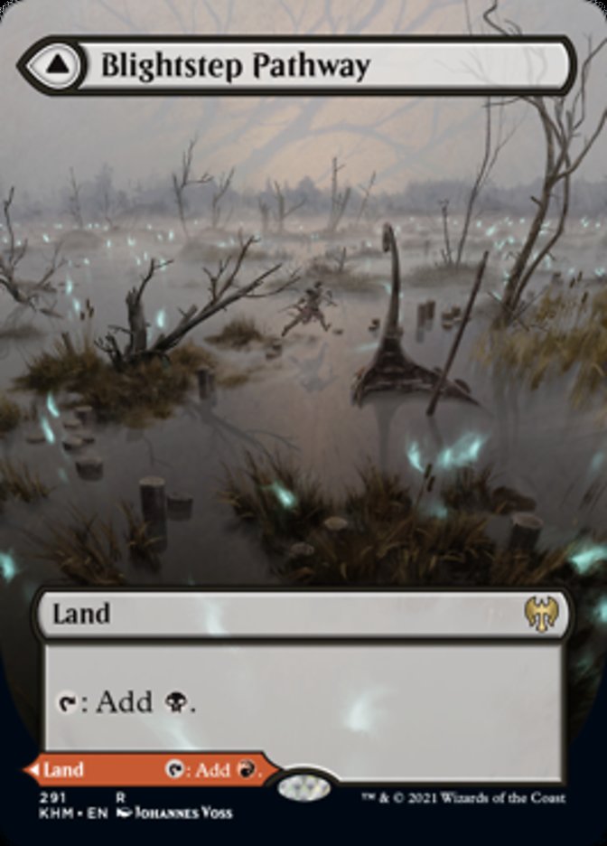 Blightstep Pathway // Searstep Pathway (Borderless Alternate Art) [Kaldheim] | Fandemonia Ltd