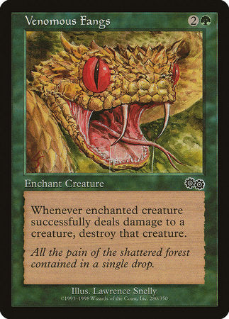 Venomous Fangs [Urza's Saga] | Fandemonia Ltd