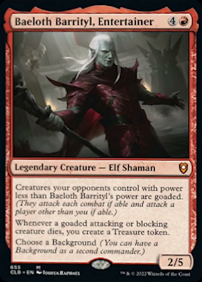 Baeloth Barrityl, Entertainer [Commander Legends: Battle for Baldur's Gate] | Fandemonia Ltd