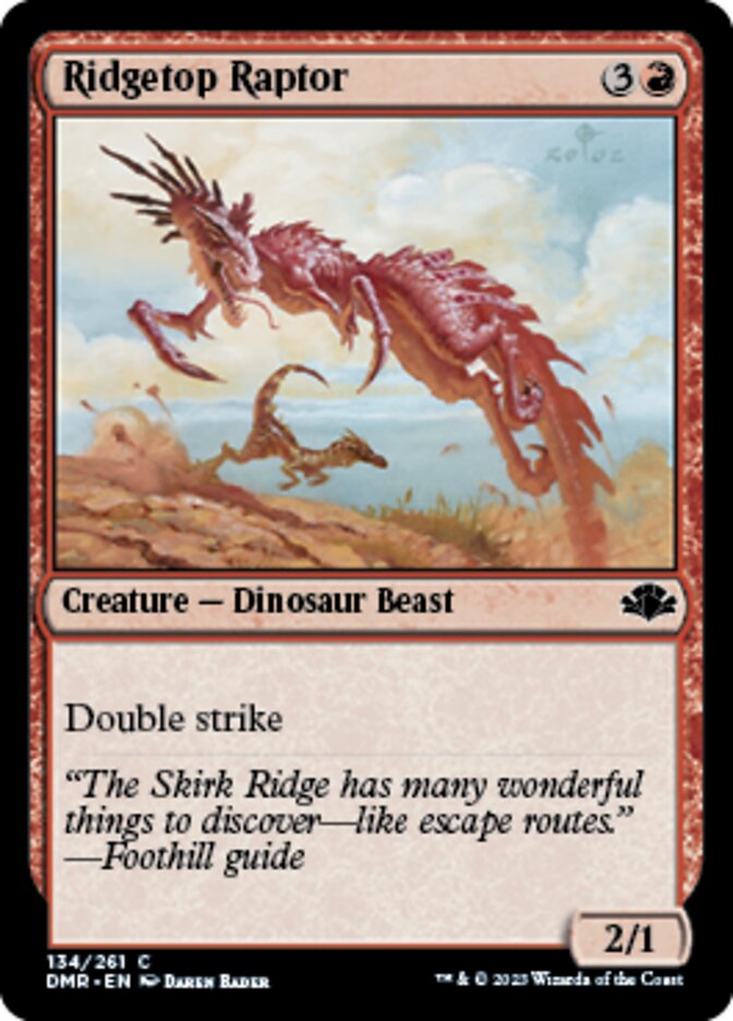 Ridgetop Raptor [Dominaria Remastered] | Fandemonia Ltd