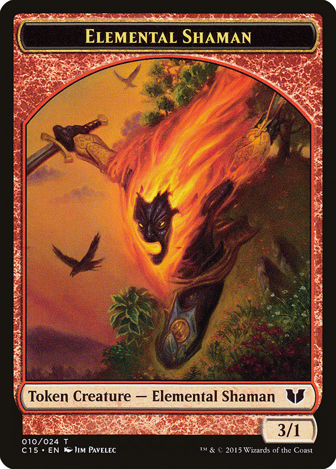 Knight (004) // Elemental Shaman Double-Sided Token [Commander 2015 Tokens] | Fandemonia Ltd