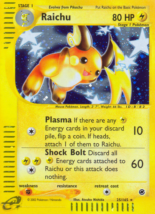 Raichu (25/165) [Expedition: Base Set] | Fandemonia Ltd