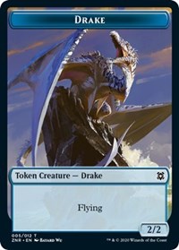 Drake // Hydra Double-sided Token [Zendikar Rising Tokens] | Fandemonia Ltd