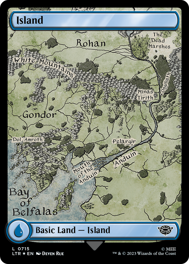 Island (0715) (Surge Foil) [The Lord of the Rings: Tales of Middle-Earth] | Fandemonia Ltd