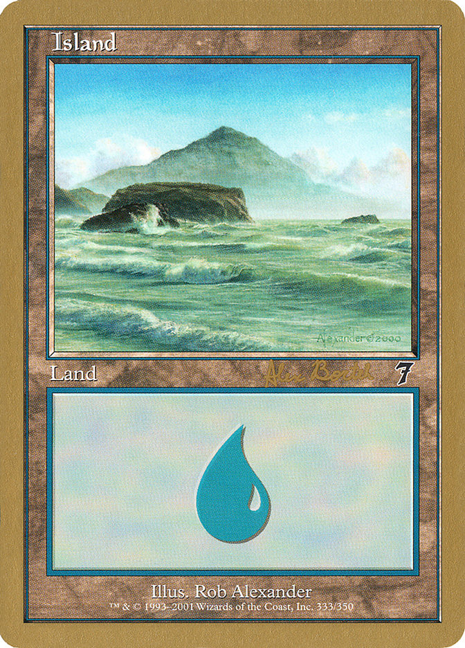 Island (ab333) (Alex Borteh) [World Championship Decks 2001] | Fandemonia Ltd