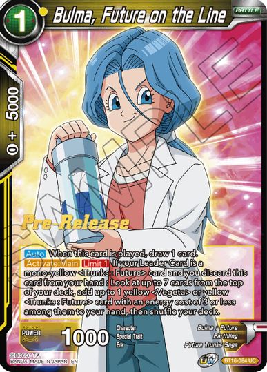 Bulma, Future on the Line (BT16-084) [Realm of the Gods Prerelease Promos] | Fandemonia Ltd