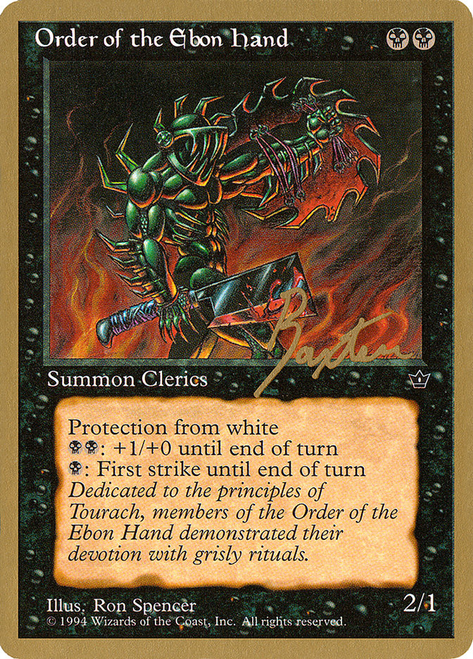 Order of the Ebon Hand (Spencer) (George Baxter) [Pro Tour Collector Set] | Fandemonia Ltd