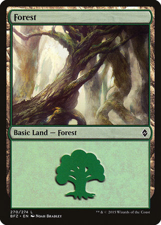 Forest (270) [Battle for Zendikar] | Fandemonia Ltd