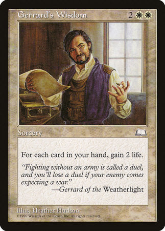 Gerrard's Wisdom [Weatherlight] | Fandemonia Ltd