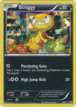 Scraggy (BW25) (Cracked Ice Holo) [Black & White: Black Star Promos] | Fandemonia Ltd