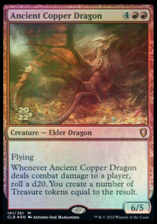 Ancient Copper Dragon [Commander Legends: Battle for Baldur's Gate Prerelease Promos] | Fandemonia Ltd