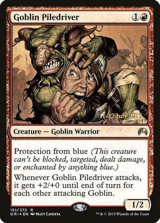 Goblin Piledriver [Magic Origins Promos] | Fandemonia Ltd