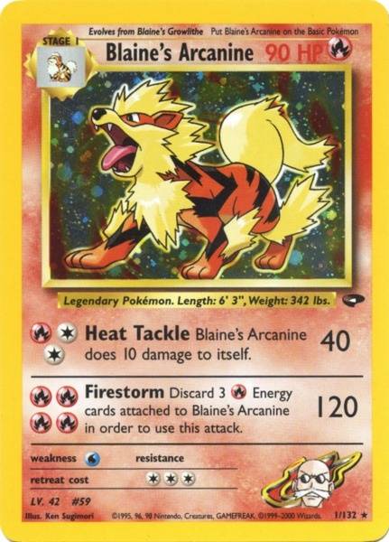 Blaine's Arcanine (1/132) [Gym Challenge Unlimited] | Fandemonia Ltd