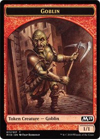 Goblin // Thopter Double-sided Token (Game Night) [Core Set 2019 Tokens] | Fandemonia Ltd