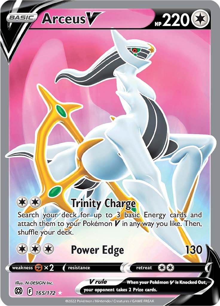 Arceus V (165/172) [Sword & Shield: Brilliant Stars] | Fandemonia Ltd