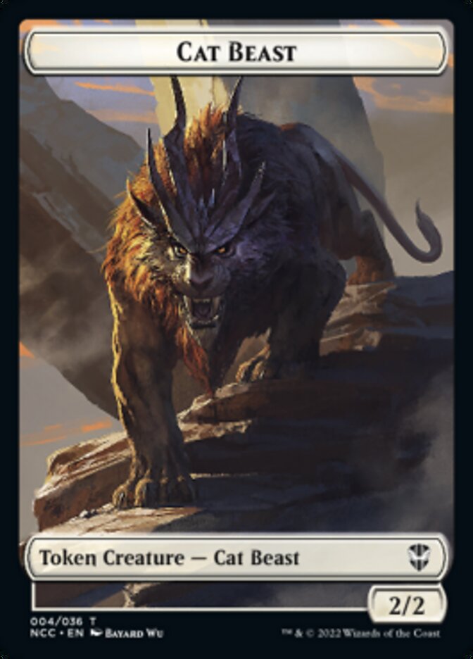 Soldier (09) // Cat Beast Double-sided Token [Streets of New Capenna Commander Tokens] | Fandemonia Ltd