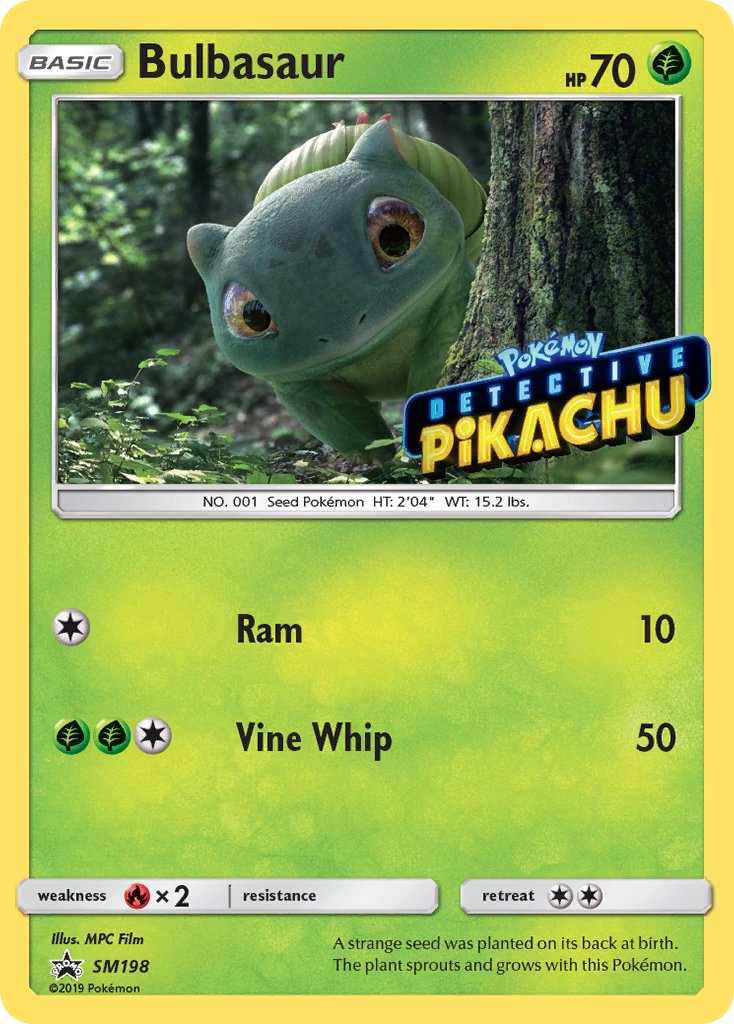Bulbasaur (SM198) (Detective Pikachu Stamped) [Sun & Moon: Black Star Promos] | Fandemonia Ltd