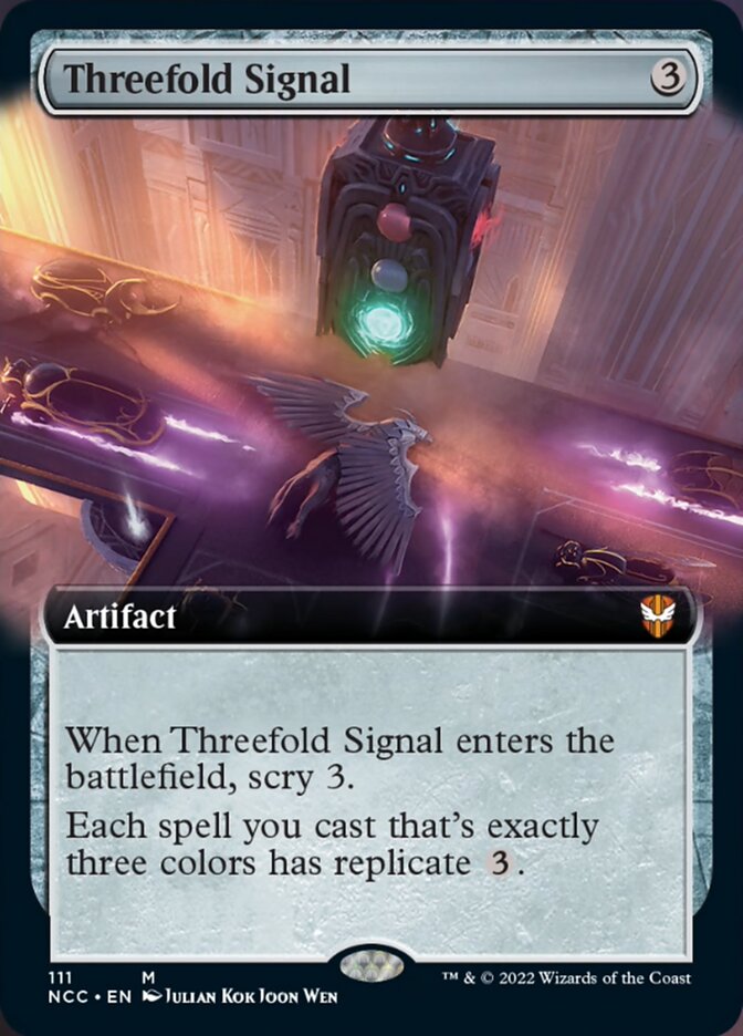 Threefold Signal (Extended Art) [Streets of New Capenna Commander] | Fandemonia Ltd