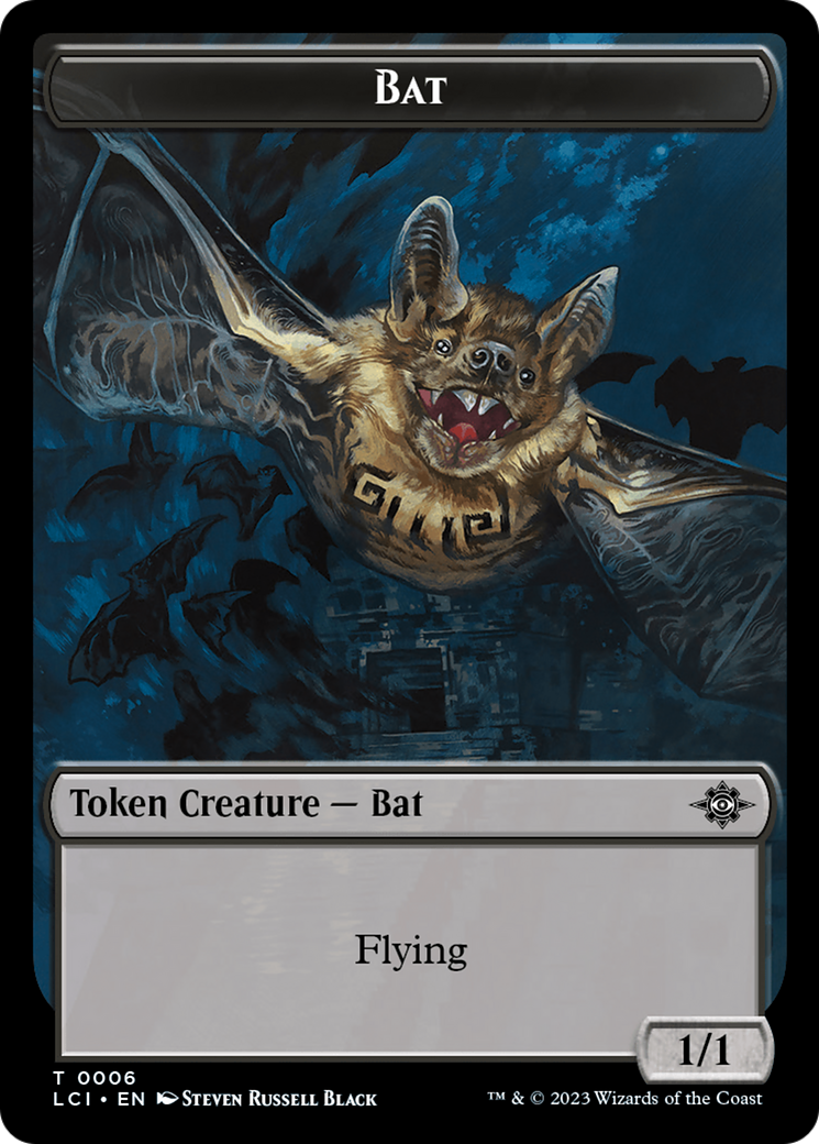 Bat // Vampire (0004) Double-Sided Token [The Lost Caverns of Ixalan Commander Tokens] | Fandemonia Ltd