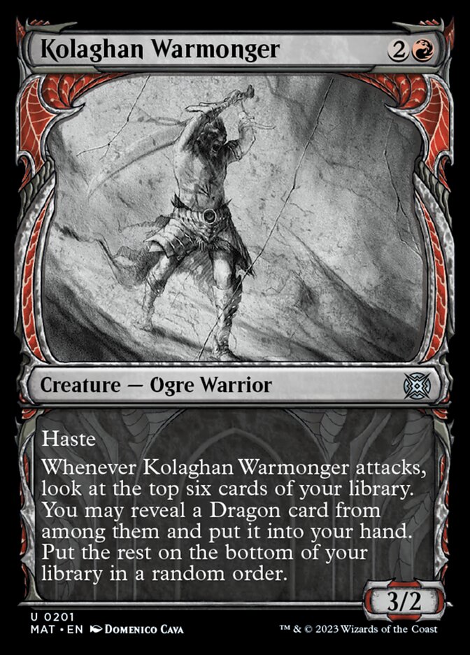 Kolaghan Warmonger (Showcase Halo Foil) [March of the Machine: The Aftermath] | Fandemonia Ltd