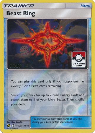 Beast Ring (102a/131) (League Promo Staff) [Sun & Moon: Forbidden Light] | Fandemonia Ltd