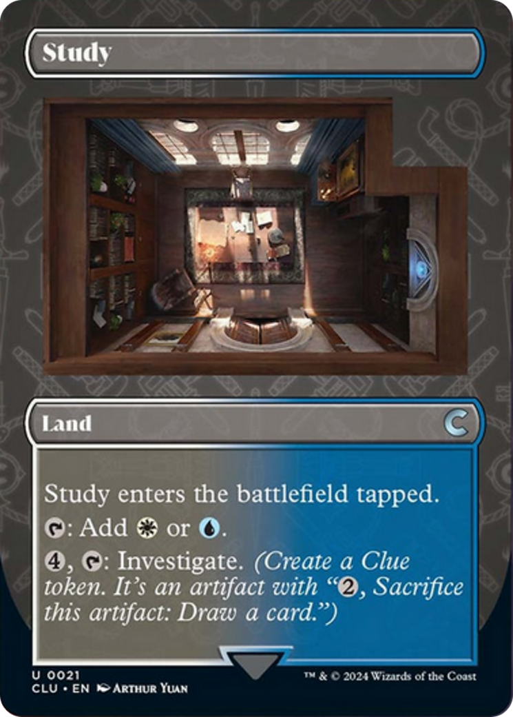Study (Borderless) [Ravnica: Clue Edition] | Fandemonia Ltd