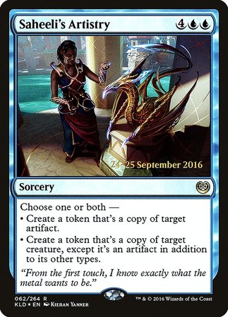 Saheeli's Artistry [Kaladesh Promos] | Fandemonia Ltd