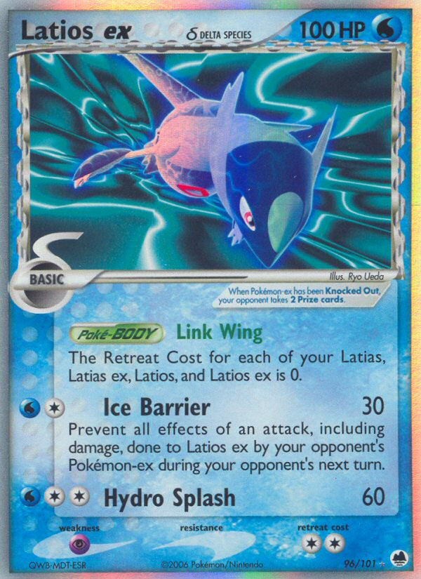 Latios ex (96/101) (Delta Species) [EX: Dragon Frontiers] | Fandemonia Ltd