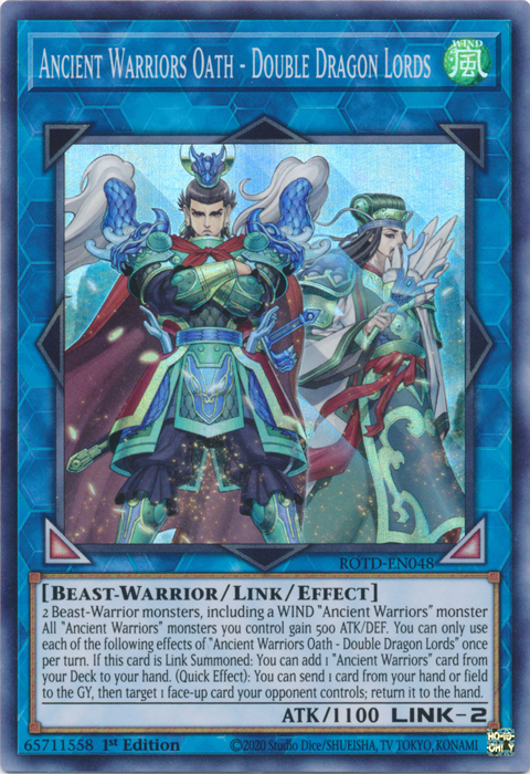 Ancient Warriors Oath - Double Dragon Lords [ROTD-EN048] Super Rare | Fandemonia Ltd