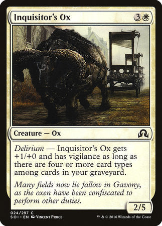 Inquisitor's Ox [Shadows over Innistrad] | Fandemonia Ltd