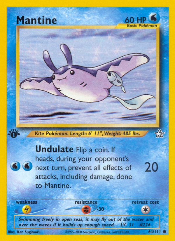 Mantine (64/111) [Neo Genesis 1st Edition] | Fandemonia Ltd