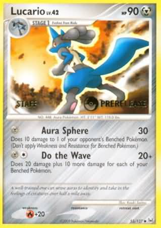 Lucario (53/127) (Staff Prerelease Promo) [Diamond & Pearl: Black Star Promos] | Fandemonia Ltd