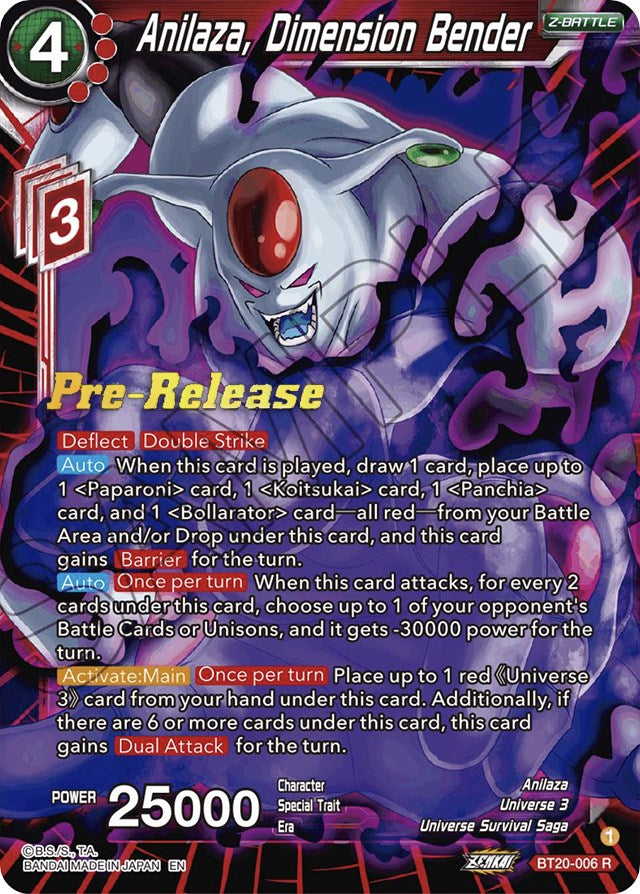 Anilaza, Dimension Bender (BT20-006) [Power Absorbed Prerelease Promos] | Fandemonia Ltd