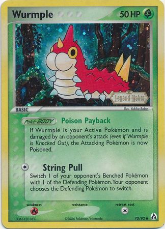 Wurmple (70/92) (Stamped) [EX: Legend Maker] | Fandemonia Ltd