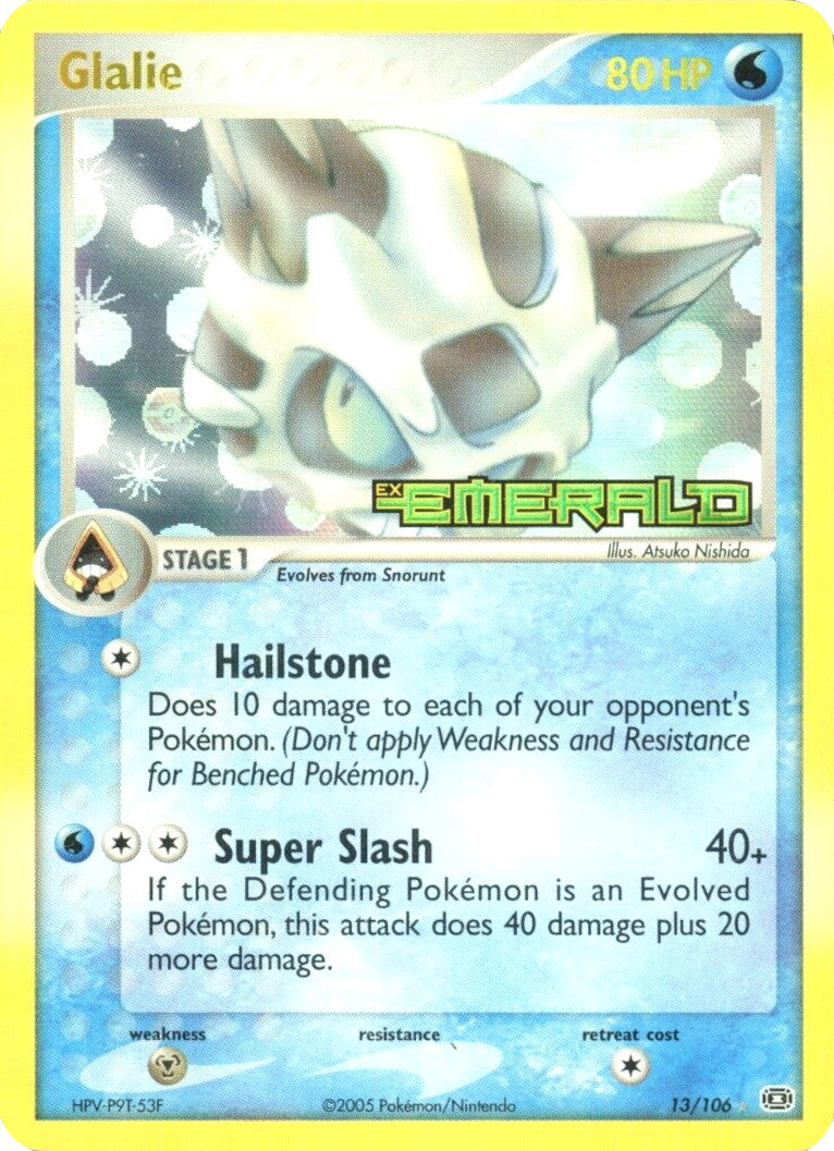 Glalie (13/106) (Stamped) [EX: Emerald] | Fandemonia Ltd