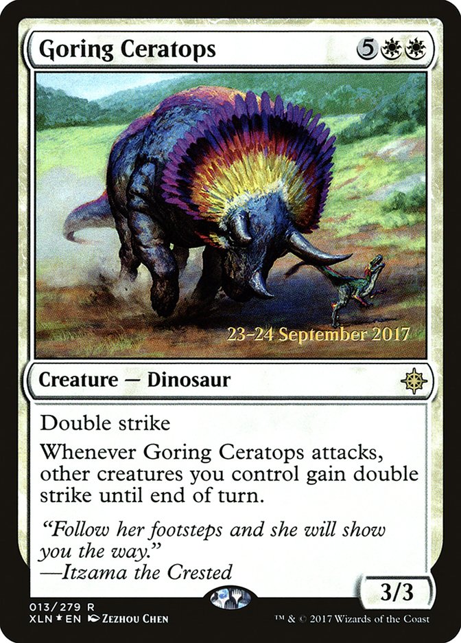 Goring Ceratops  [Ixalan Prerelease Promos] | Fandemonia Ltd