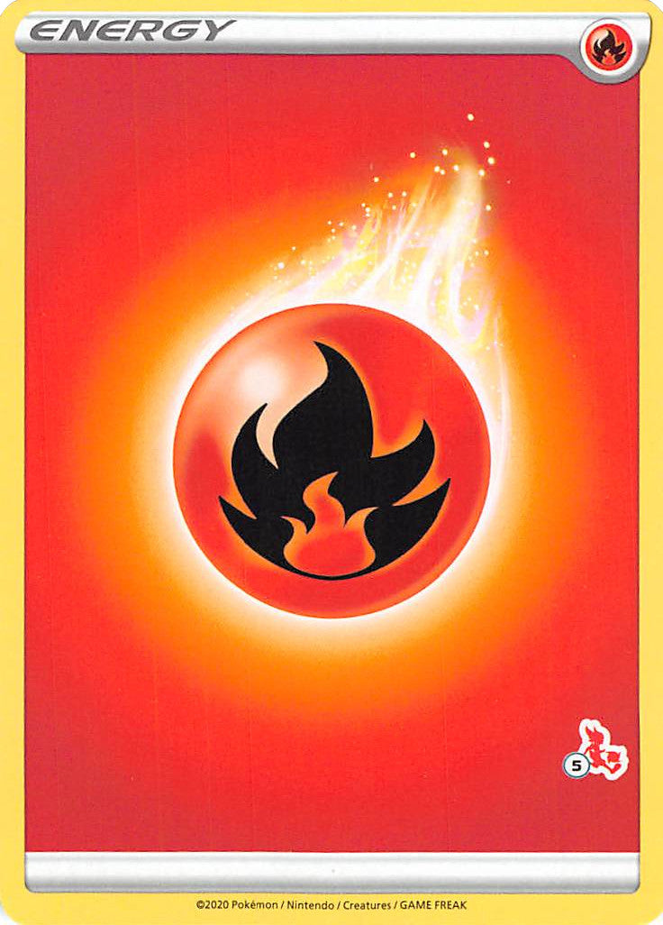 Fire Energy (Cinderace Stamp #5) [Battle Academy 2022] | Fandemonia Ltd