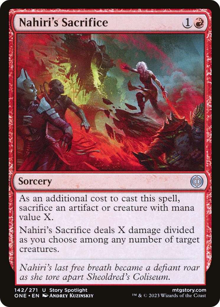 Nahiri's Sacrifice [Phyrexia: All Will Be One] | Fandemonia Ltd