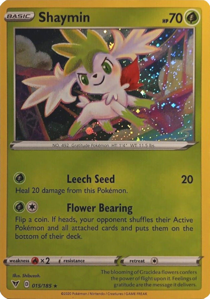Shaymin (015/185) (Cosmos Holo) [Sword & Shield: Vivid Voltage] | Fandemonia Ltd