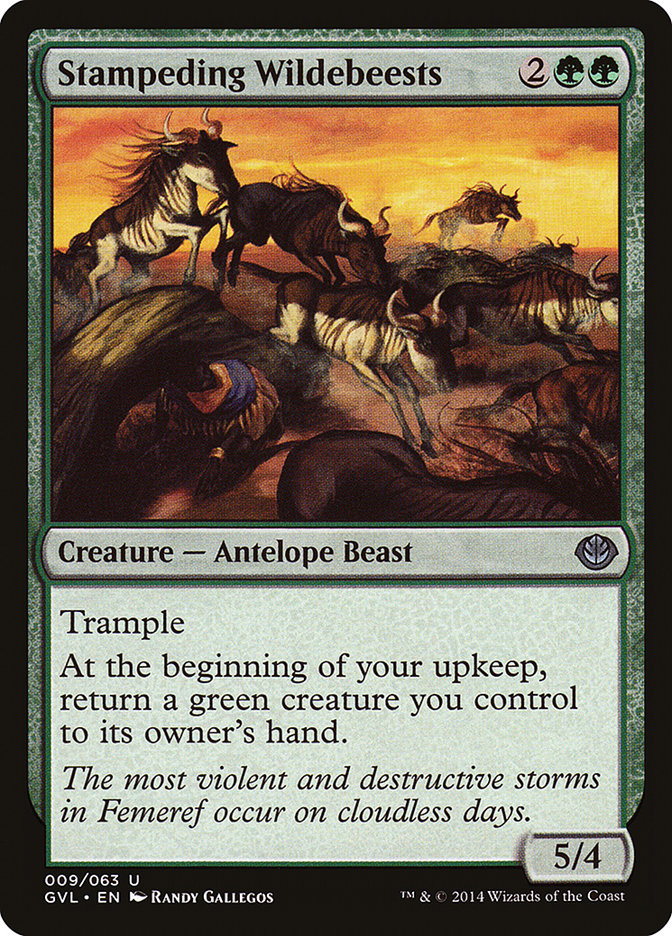 Stampeding Wildebeests (Garruk vs. Liliana) [Duel Decks Anthology] | Fandemonia Ltd