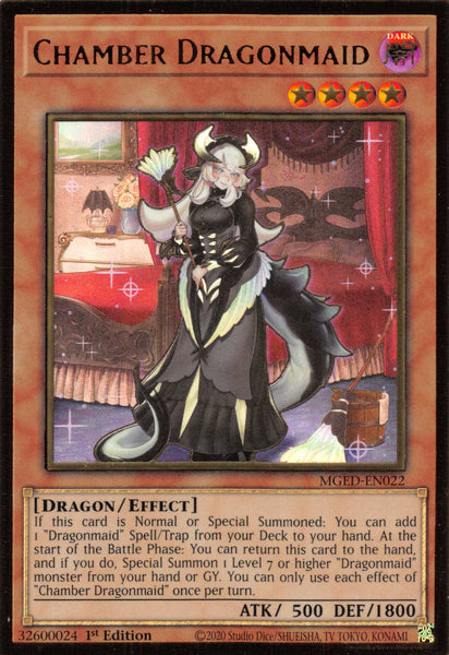 yugioh dragon maids deck Chamber Dragonmaid [MGED-EN022] Gold Rare – Fandemonia Ltd