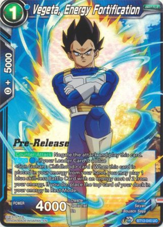Vegeta, Energy Fortification (BT13-040) [Supreme Rivalry Prerelease Promos] | Fandemonia Ltd