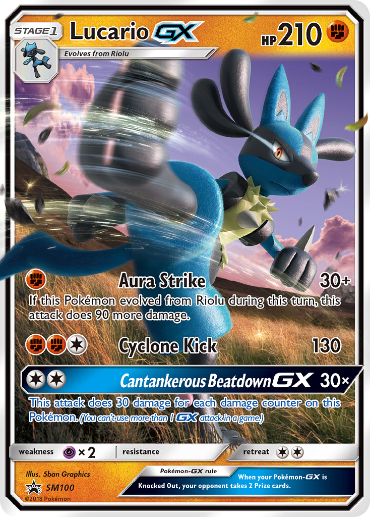Lucario GX (SM100) [Sun & Moon: Black Star Promos] | Fandemonia Ltd