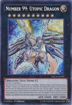 Number 99: Utopic Dragon [NECH-EN099] Secret Rare | Fandemonia Ltd